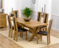 Antwerp Oak Extending Dining Table 160cm + 6 Toronto Lthr Chairs Antwerp Oak Extending Dining Table 160cm + 6 Toronto Lthr Chairs