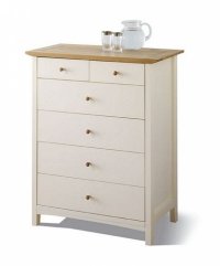 Alaska Painted Oak Chest Of Drawers 4+2 Drawer Alaska Painted Oak Chest Of Drawers 4+2 Drawer
