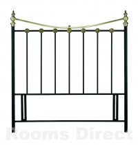 Ancona 135cm (Double) Matt Black / Antique Brass Headboard Ancona 135cm (Double) Matt Black / Antique Brass Headboard
