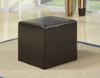 Leather Cube - Brown - Antique Finish Leather Cube - Brown - Antique Finish