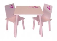 Amour Childrens Pink Table And 2 Chairs Amour Childrens Pink Table And 2 Chairs
