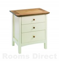Alaska Painted Oak Bedside 3 Drawer Alaska Painted Oak Bedside 3 Drawer