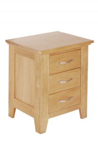 Cambridge Oak 3 Drawer Bedside Cambridge Oak 3 Drawer Bedside