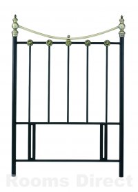 Ancona 90cm (Single) Matt Black / Antique Brass Headboard Ancona 90cm (Single) Matt Black / Antique Brass Headboard