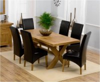 Antwerp Oak Extending Dining Table 160cm + 6 Roma Leather Chairs Antwerp Oak Extending Dining Table 160cm + 6 Roma Leather Chairs