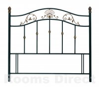 Angelica 135cm (Double) Black / Antique Gold Accents Headboard Angelica 135cm (Double) Black / Antique Gold Accents Headboard